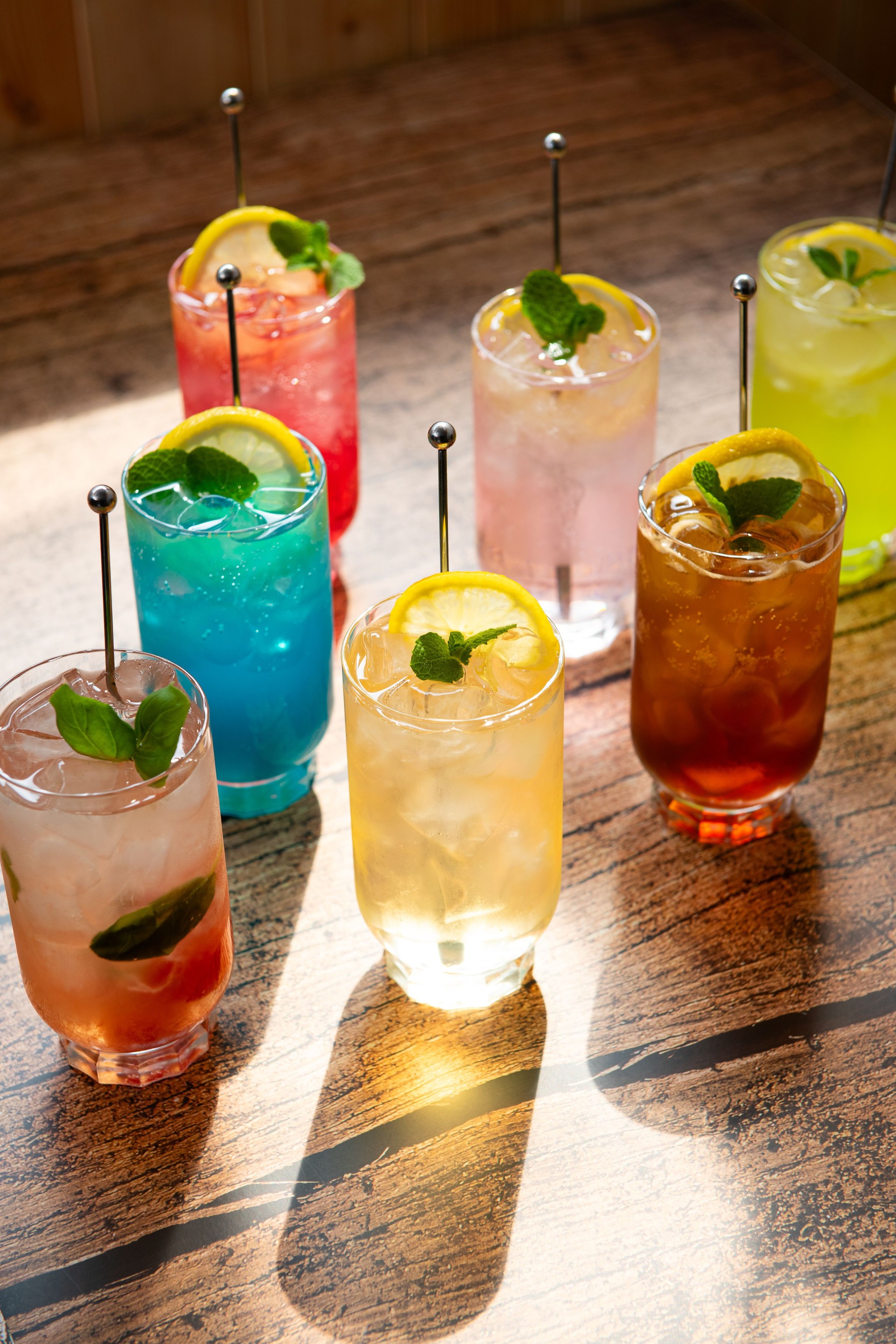 various kinds of cocktails